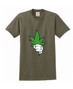 Marijuana Leaf Classic Unisex Kids and Adults T-Shirt